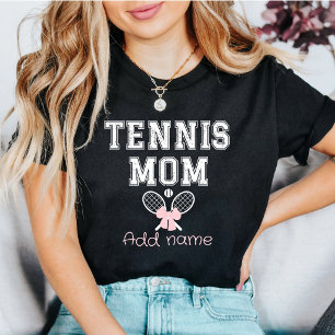 Anpassningsbar Tennis Mamma med Rosa Slinga & Rack T Shirt