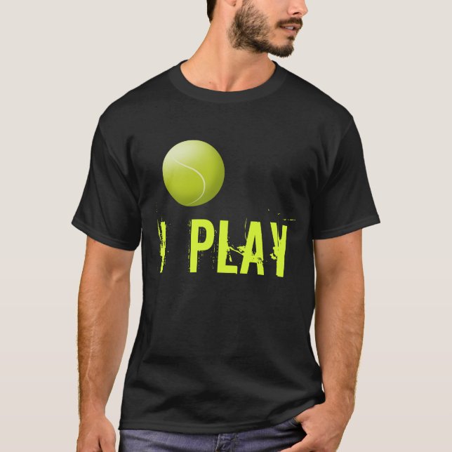 Anpassningsbar Tennis T-Shirt. Tennis boll Lägg ti T-shirt (Framsida)
