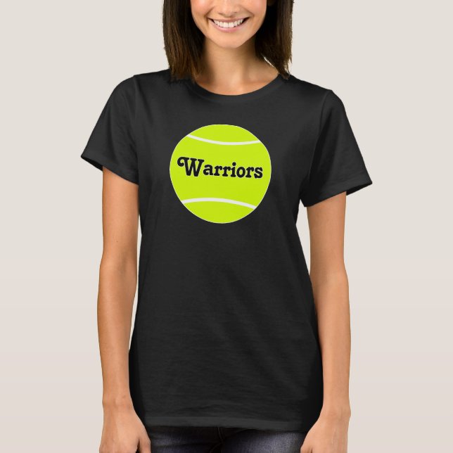 Anpassningsbar Tennis Team Namn eller Text Women's T Shirt (Framsida)