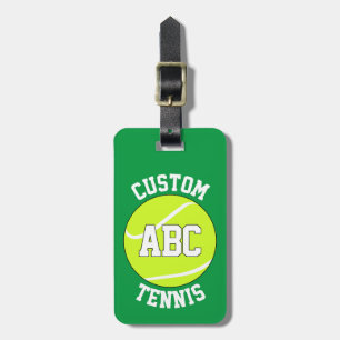 Anpassningsbar Tennis Team Namn & Player Initialer Bagagebricka