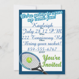 Anpassningsbar Tennis ThLED Inbjudan