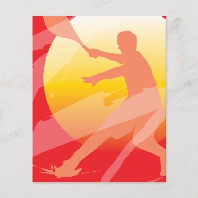 Anpassningsbar tennis-turneringens flygplansmall flygblad (Framsidan)