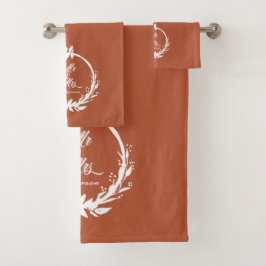Anpassningsbar Terracotta Rust Newlyweds