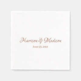 Anpassningsbar terracotta Script par Namn Date Brö Pappersservett