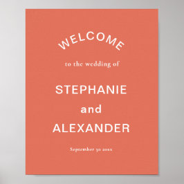 Anpassningsbar Terracotta Välkommen till Bröllop P Poster
