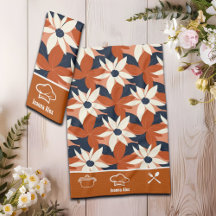 Anpassningsbar Terracotta White Blommigt Elegant