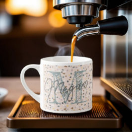 Anpassningsbar Terrazzo Monogram Espresso Mugg Espressomugg