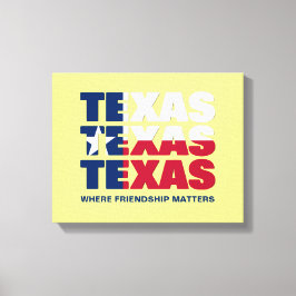 Anpassningsbar TEXAS-Vänskap Canvastryck
