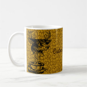 Anpassningsbar Text/1960 s, 70:s Abstrakt Coffee H Kaffemugg