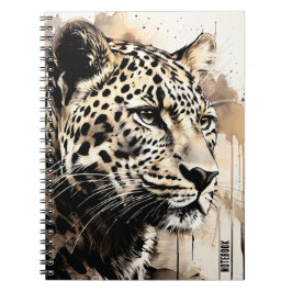 ANPASSNINGSBAR TEXT: Abstrakt Leopard Notebook Jou Anteckningsbok