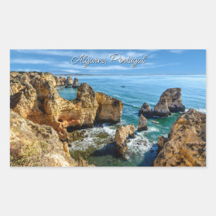 Anpassningsbar Text Algarve, Portugal Rektangulärt Klistermärke