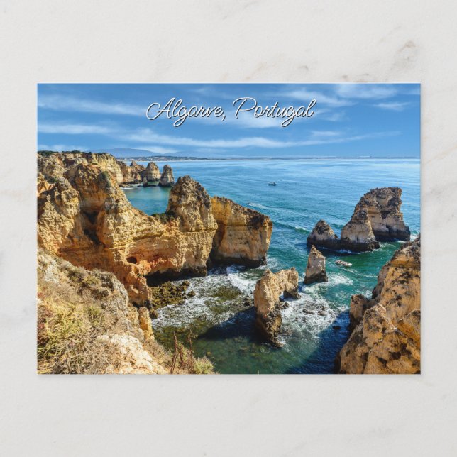 Anpassningsbar Text Algarve, Portugal Vykort (Framsida)
