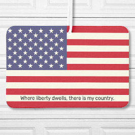 Anpassningsbar Text American Flagga Car