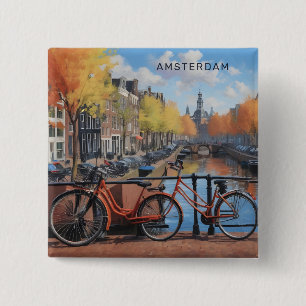 Anpassningsbar Text Amsterdam Knapp