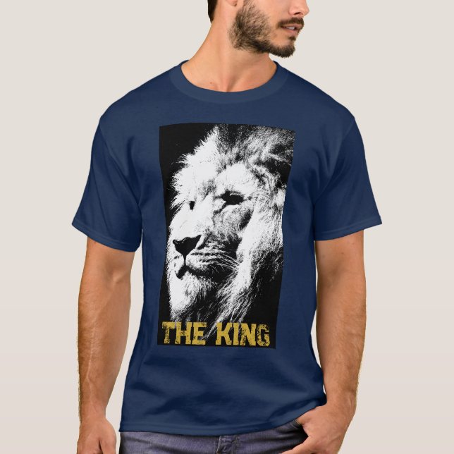 Anpassningsbar Text Animal Lejon Ansikte Manar Kor T Shirt (Framsida)
