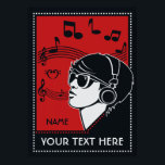 Anpassningsbar Text Art Deco Music Poster<br><div class="desc">Ändra fälten till vad du vill. Du kan också ändra varje teckensnitt och dess storleka och färg genom att använda funktionen "Anpassa det". Se min butik för fler artiklar med den här designen.</div>