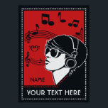 Anpassningsbar Text Art Deco Music Poster<br><div class="desc">Ändra fälten till vad du vill. Du kan också ändra varje teckensnitt och dess storleka och färg genom att använda funktionen "Anpassa det". Se min butik för fler artiklar med den här designen.</div>