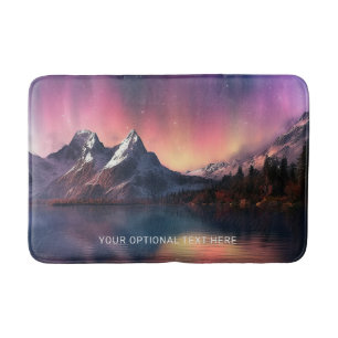 Anpassningsbar Text Aurora Borealis Badrumsmatta