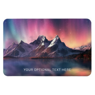 Anpassningsbar Text Aurora Borealis Magnet