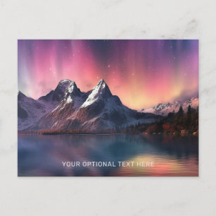 Anpassningsbar Text Aurora Borealis Vykort