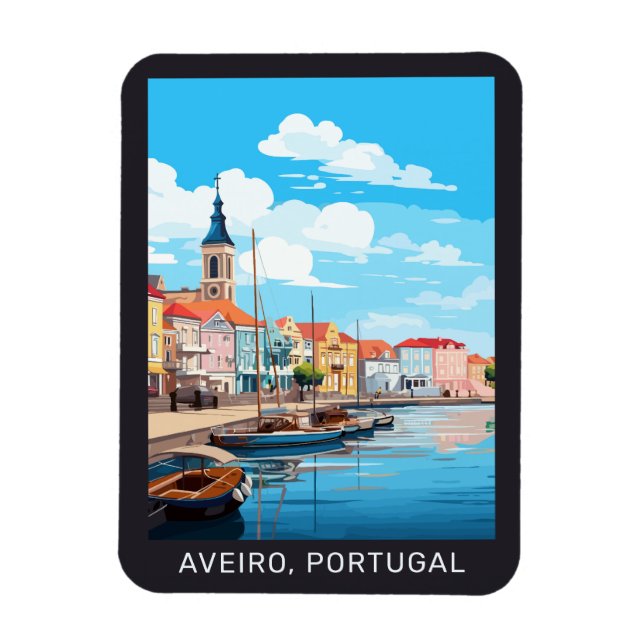 Anpassningsbar Text Aveiro Portugal Magnet (Vertikal)