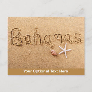 Anpassningsbar Text Bahamas Beach Vykort