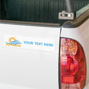 Anpassningsbar Text Bahamas Bildekal
