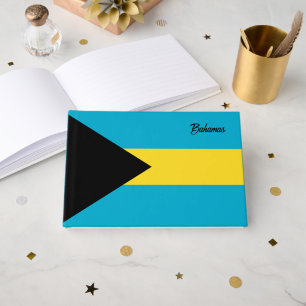 Anpassningsbar Text Bahamas Flagga Gästböcker