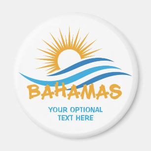 Anpassningsbar Text Bahamas Magnet