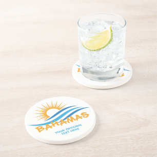 Anpassningsbar Text Bahamas Underlägg