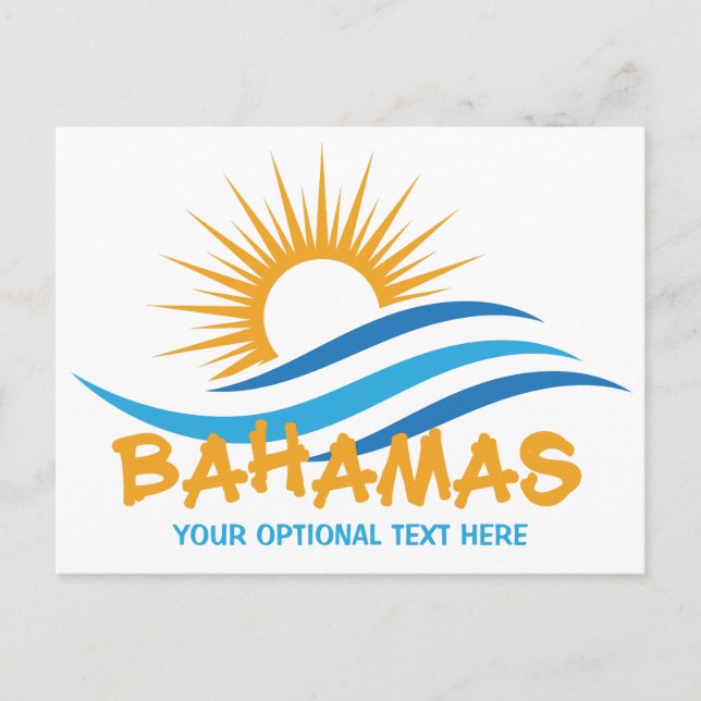 Anpassningsbar Text Bahamas Vykort (Framsida)