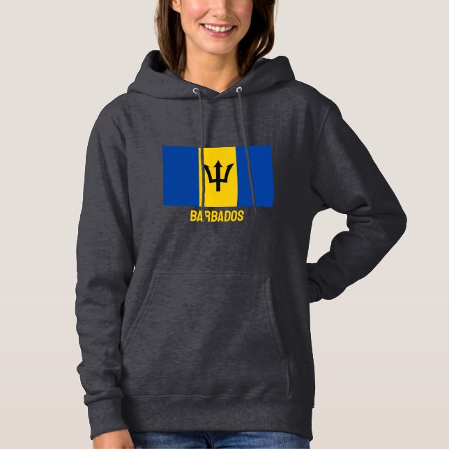 Anpassningsbar Text Barbados Flagga T Shirt (Framsida)