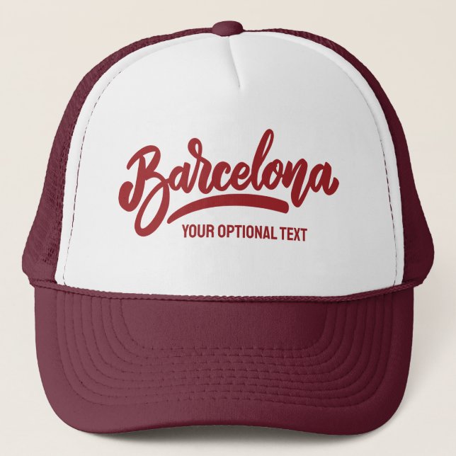 Anpassningsbar Text Barcelona Keps (Framsida)