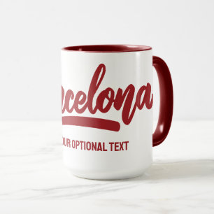 Anpassningsbar Text Barcelona Mugg