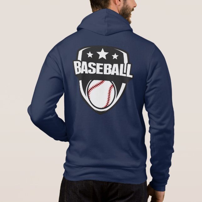 Anpassningsbar Text Baseball T Shirt (Baksida)