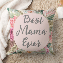 Anpassningsbar text Bästa mamma någonsin l Cute ma Kudde