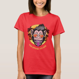 Anpassningsbar Text Beach Monkey-kläder T Shirt