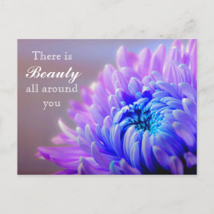 Anpassningsbar Text Beauty hela Lilan Flower Morsa Vykort