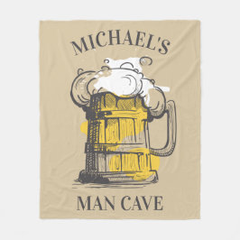 Anpassningsbar text Beer-illustration Fleecefilt