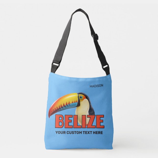 Anpassningsbar Text BELIZE Toucan Axelväska (Framsida)