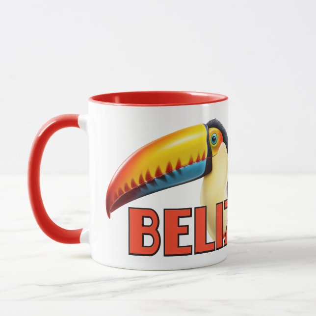 Anpassningsbar Text BELIZE Toucan Mugg (Vänster)
