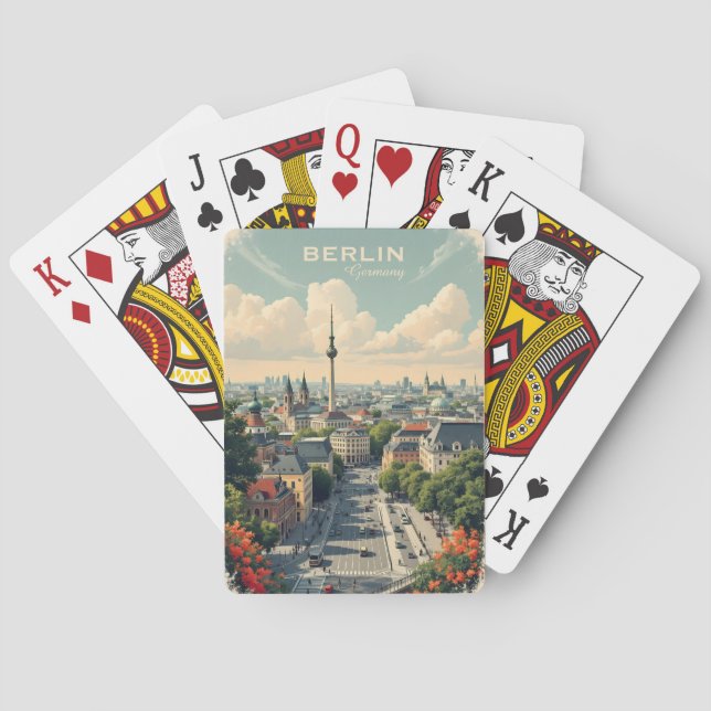 Anpassningsbar Text Berlin, Tyskland Casinokort (Baksidan)