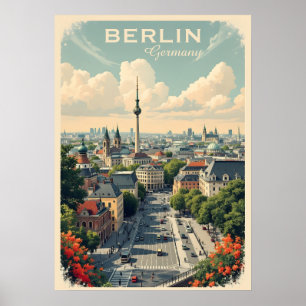 Anpassningsbar Text Berlin, Tyskland Poster