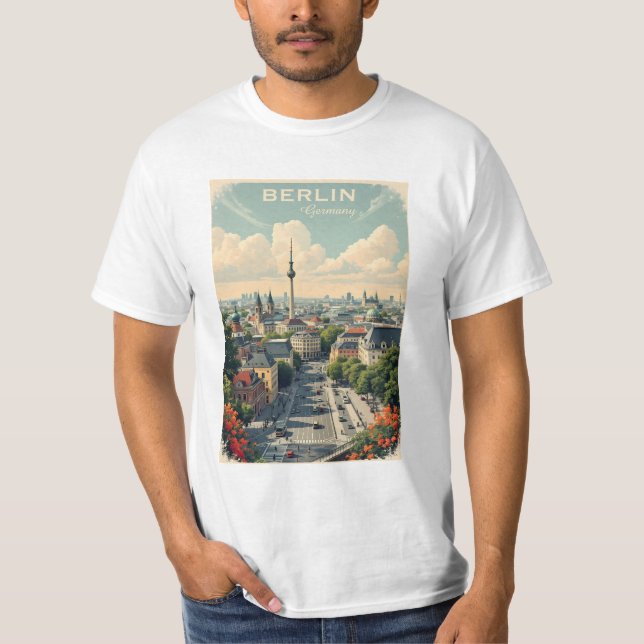 Anpassningsbar Text Berlin, Tyskland T Shirt (Framsida)
