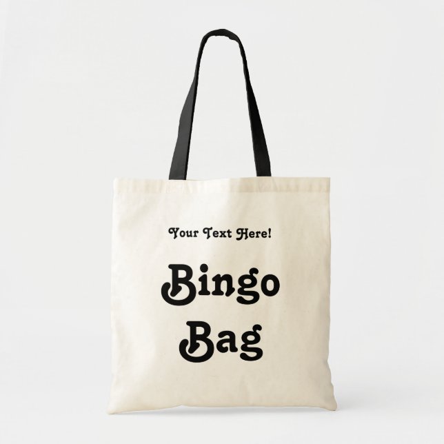 Anpassningsbar Text Bingo Player Winner Bingo-pris Tygkasse (Framsidan)