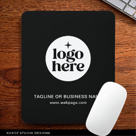 Anpassningsbar Text Black Business Company Logotyp Musmatta