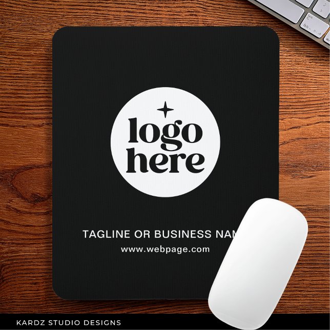 Anpassningsbar Text Black Business Company Logotyp Musmatta (Skapare uppladdad)