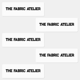 Anpassningsbar Text Black på etiketter för vit tex