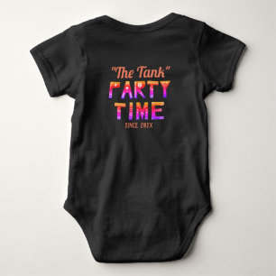 Anpassningsbar Text Black Party Time Firande Birth T Shirt