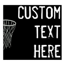 Anpassningsbar Text Black & White Basketball Playe